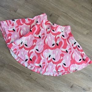Retrolicious Flamingo Print Circle Skirt, Cotton